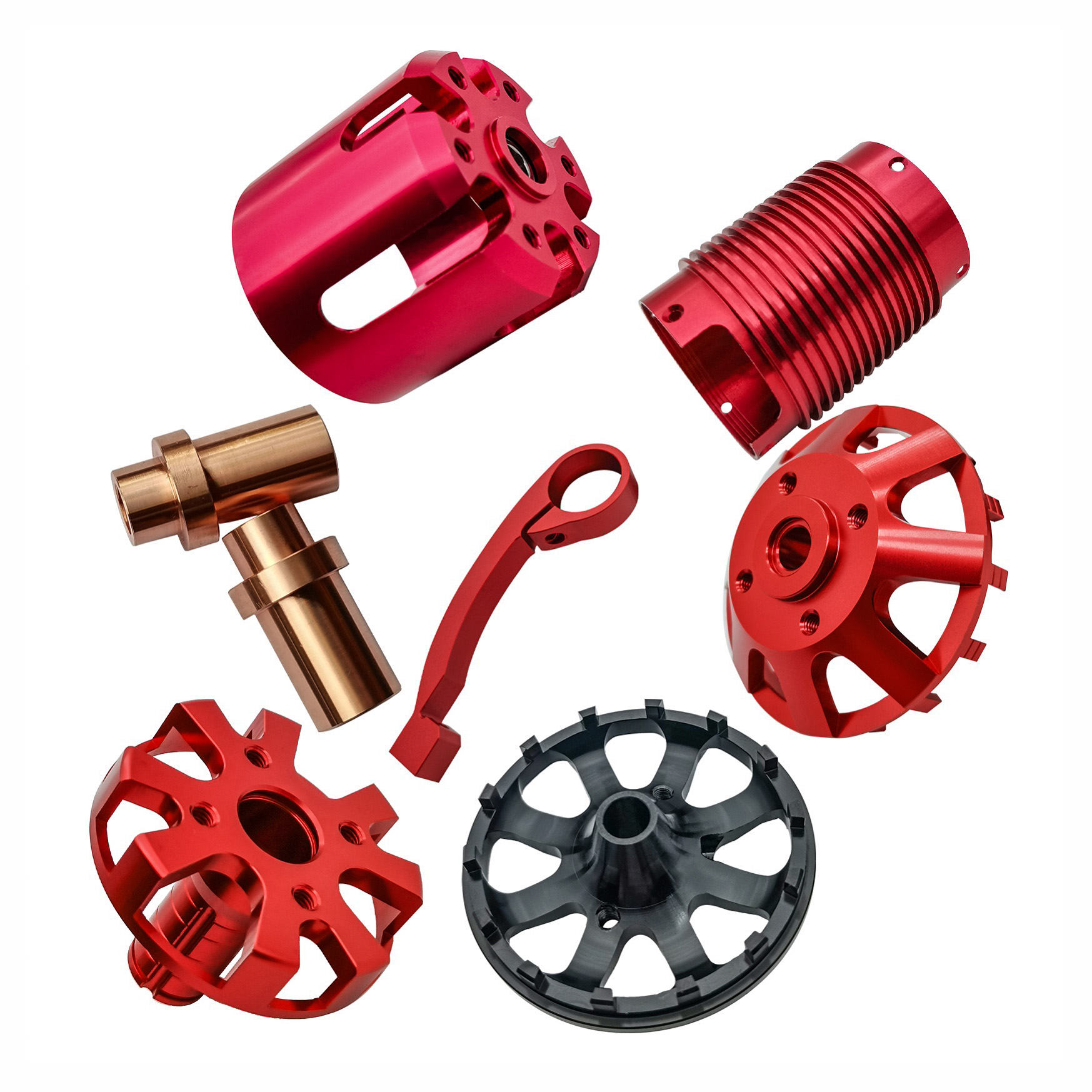 Custom Milling Services CNC Machining 6061 7075 Aluminum Mechanical Components CNC Lathe Turned Parts Machining Services