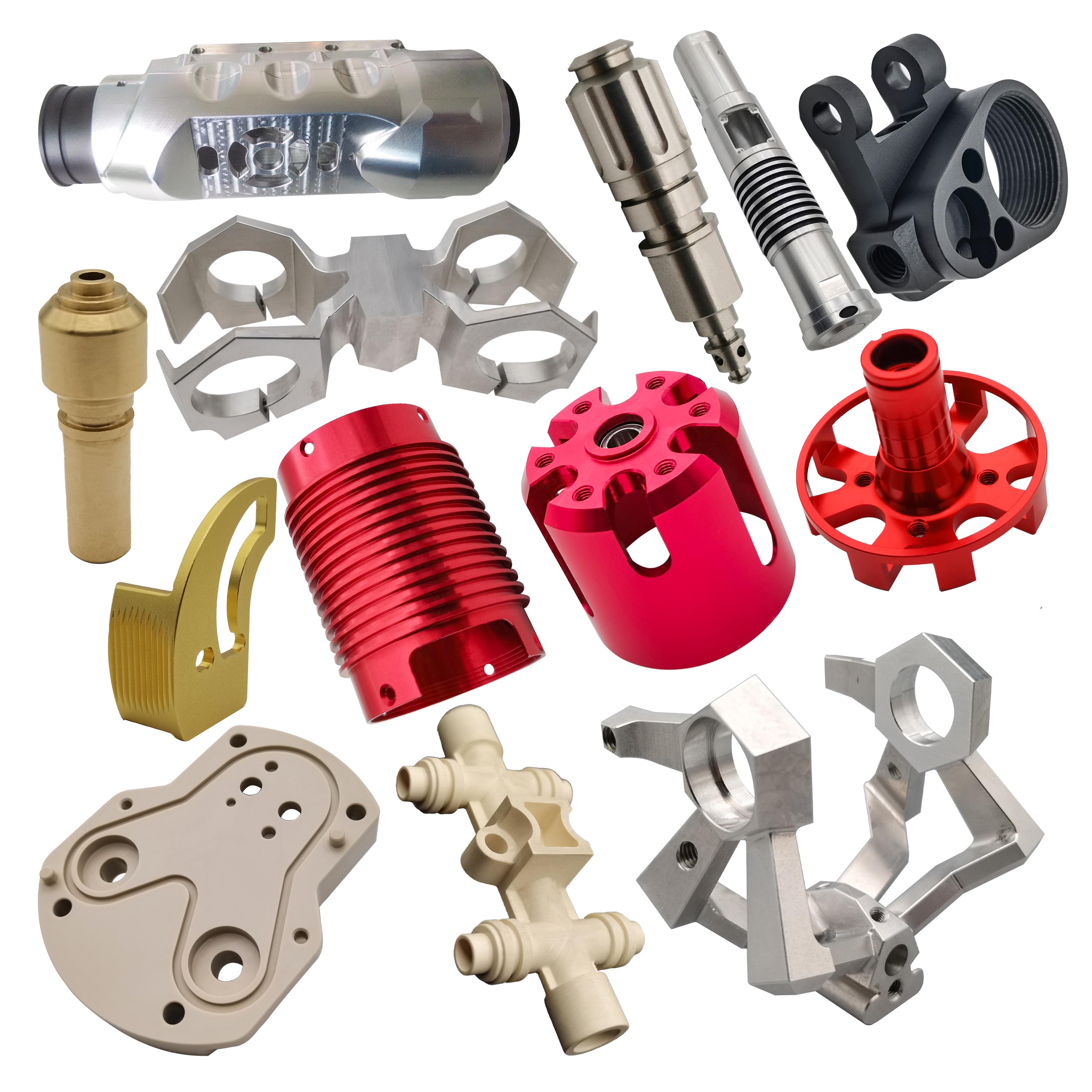 Custom Milling Services CNC Machining 6061 7075 Aluminum Mechanical Components CNC Lathe Turned Parts Machining Services