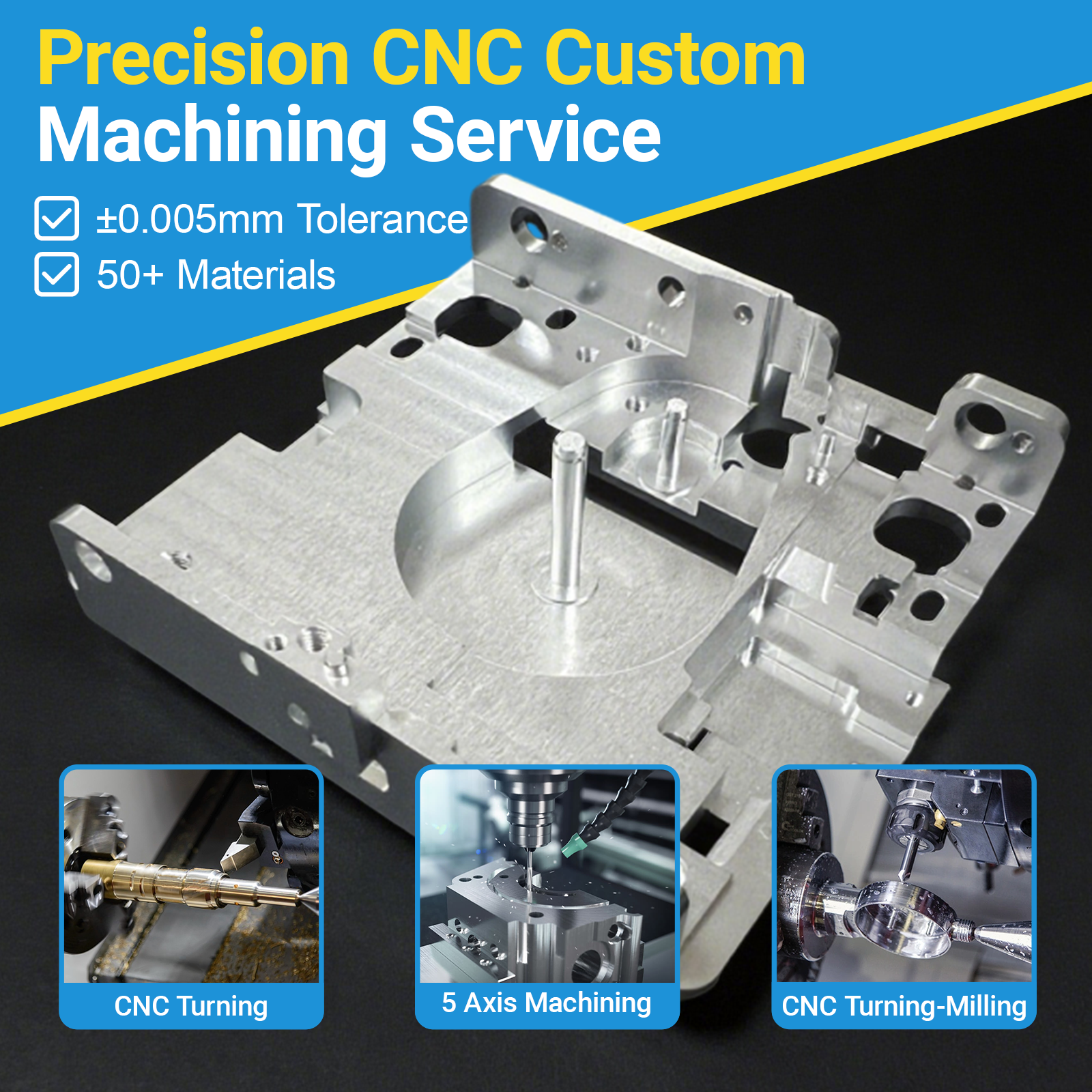 Cnc Machining Metal Parts Manufacturing Services Custom Precision Aluminum Cnc Processing Parts Milling Aluminum Cnc Parts