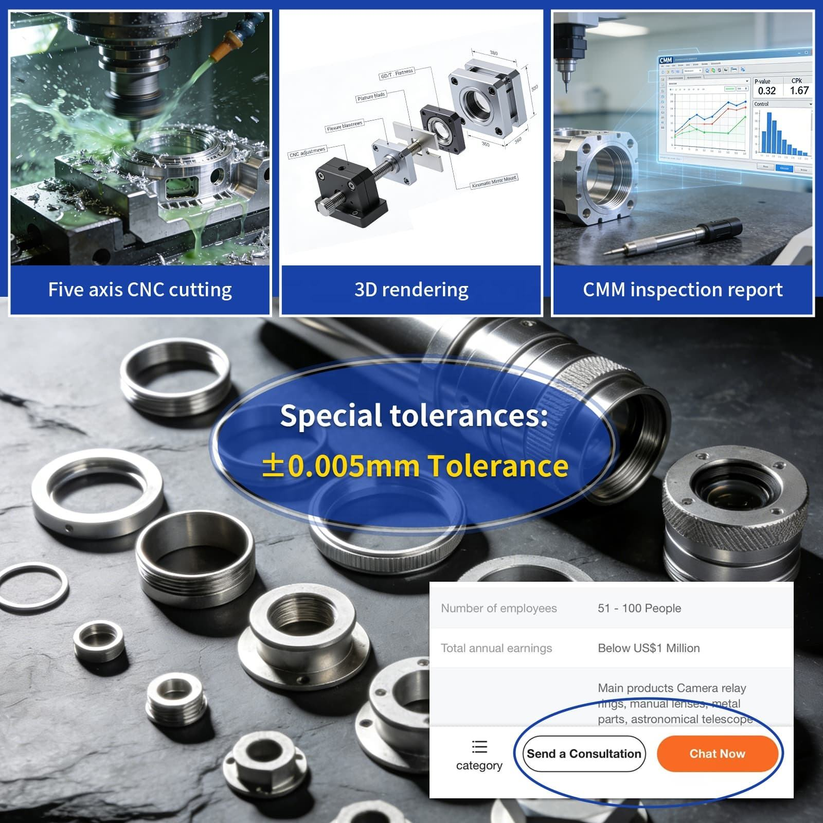Precision CNC Milling Service Swiss Machining Services OEM Aluminum Parts Manufacturing Custom Aluminum Alloy CNC Machining