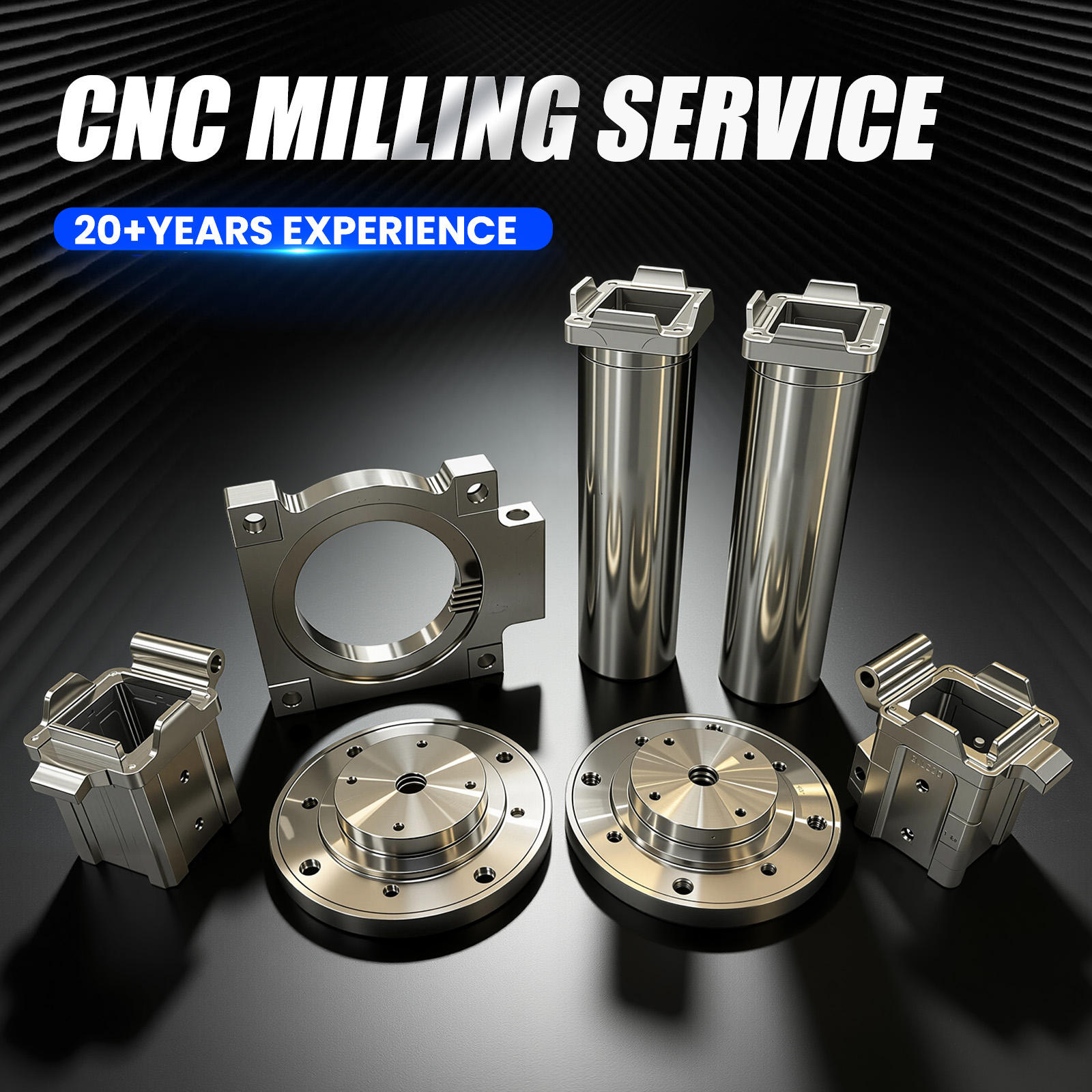 Customized Metal Parts Stainless Steel Aluminum Turning Cutting Milling Precision Rapid Prototype Machining Service CNC Parts